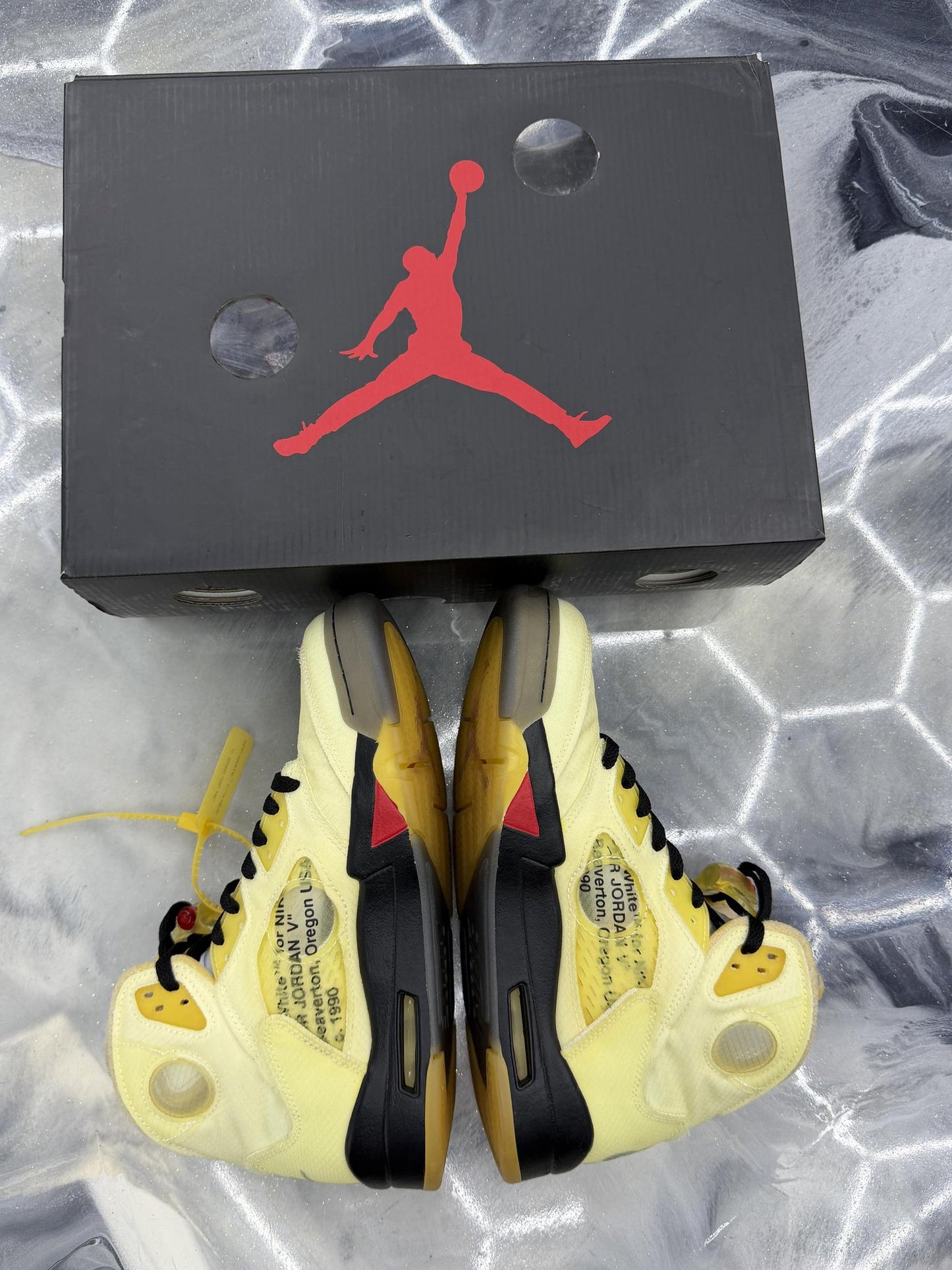 Jordan 5 Off White "Sail" Used Size 9.5