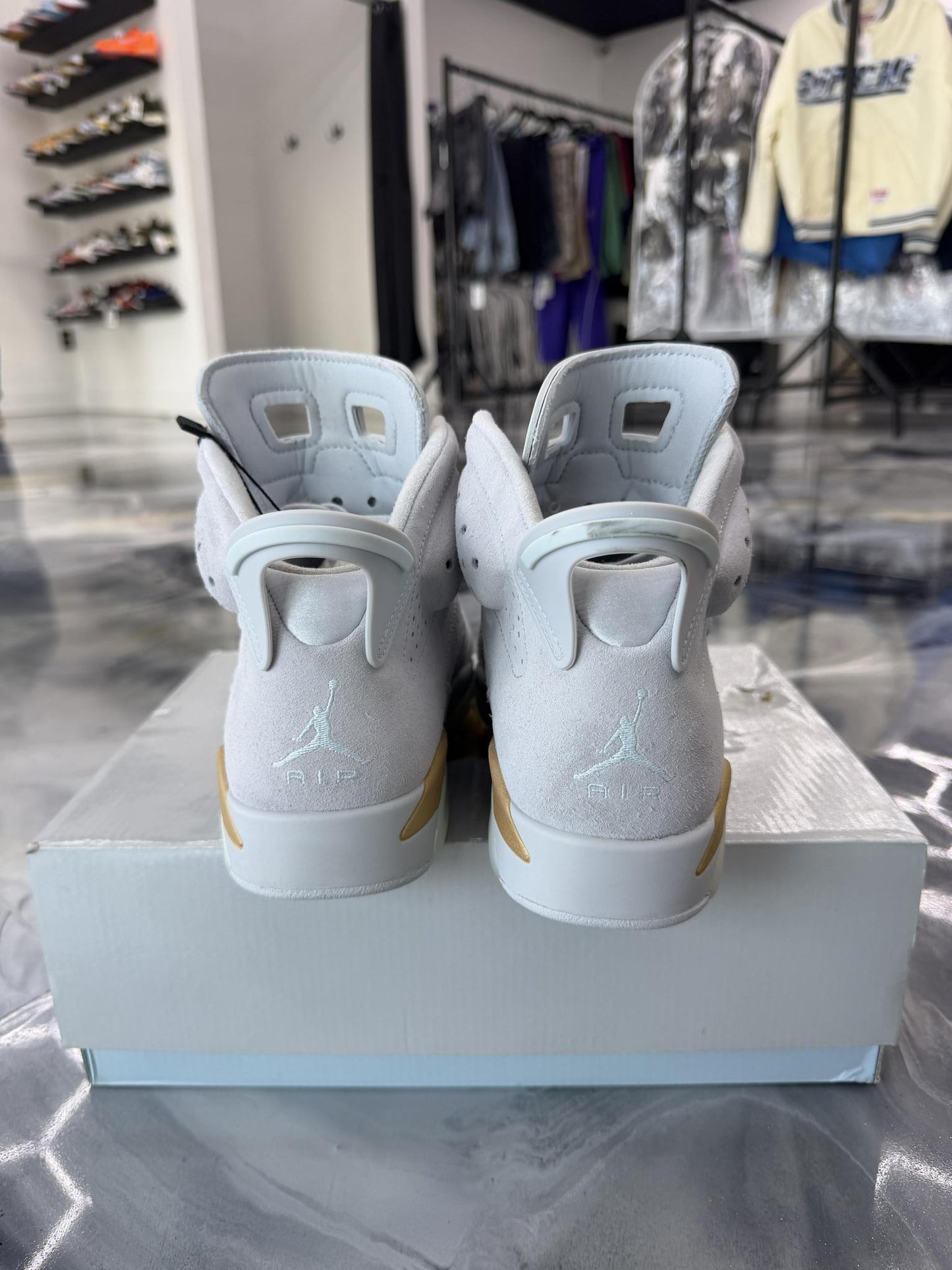 Jordan 6 "Pure Platinum Glacier Blue" Size 6.5/8W