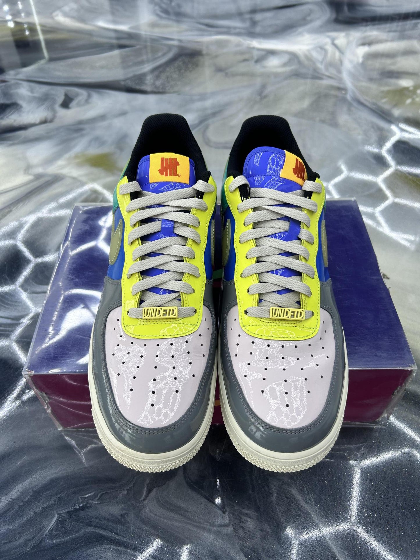 Nike Air Force One Low UNDFTD "Grey Multi" Used Size 13