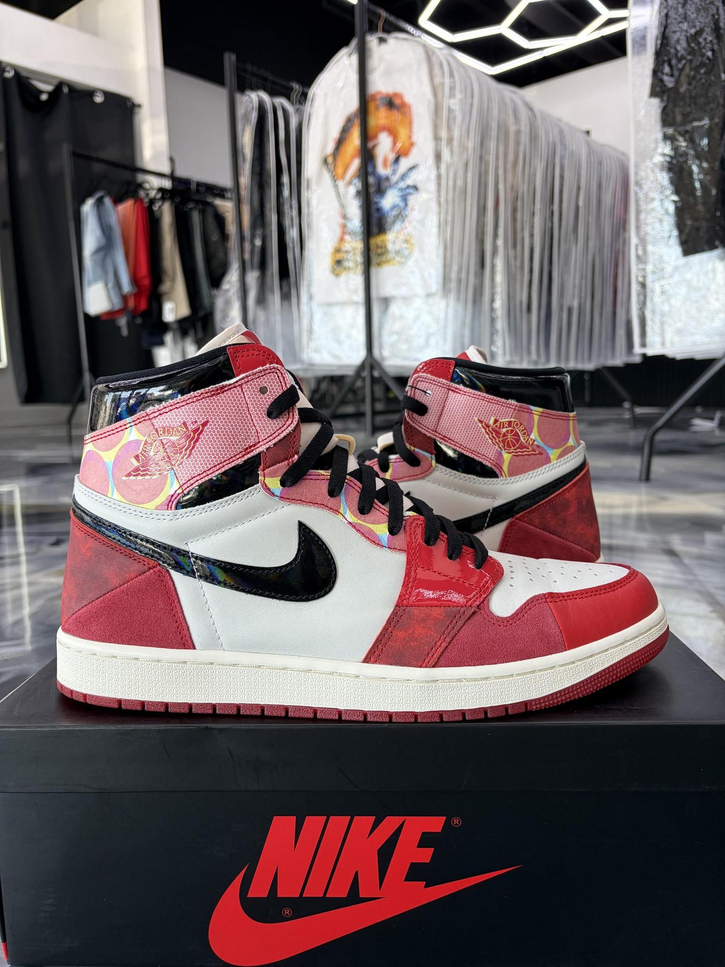 Jordan 1 "High Across There Spider-verse" Used Size 13