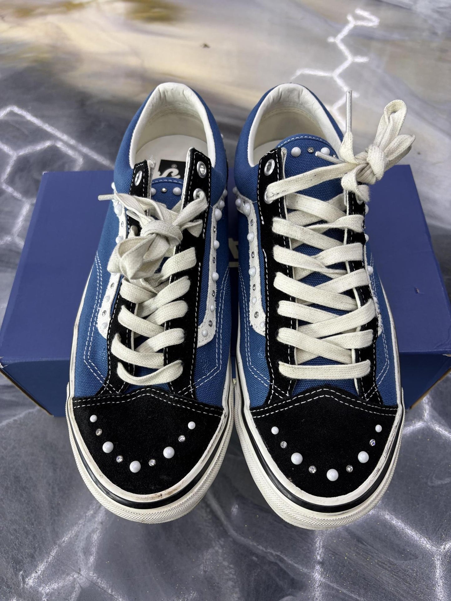 Vans LX Old Skool 36 Pearlized "Black Navy" Used Size 10.5