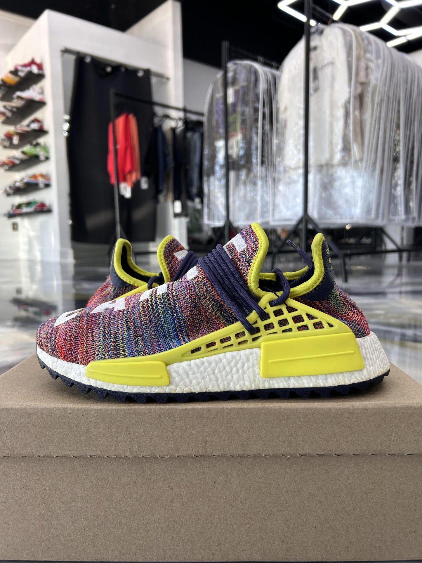Adidas Human Race NMD "Multi Color" Used Size 8.5