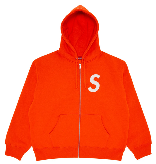 Supreme S Logo Zip Up "Bright Orange"