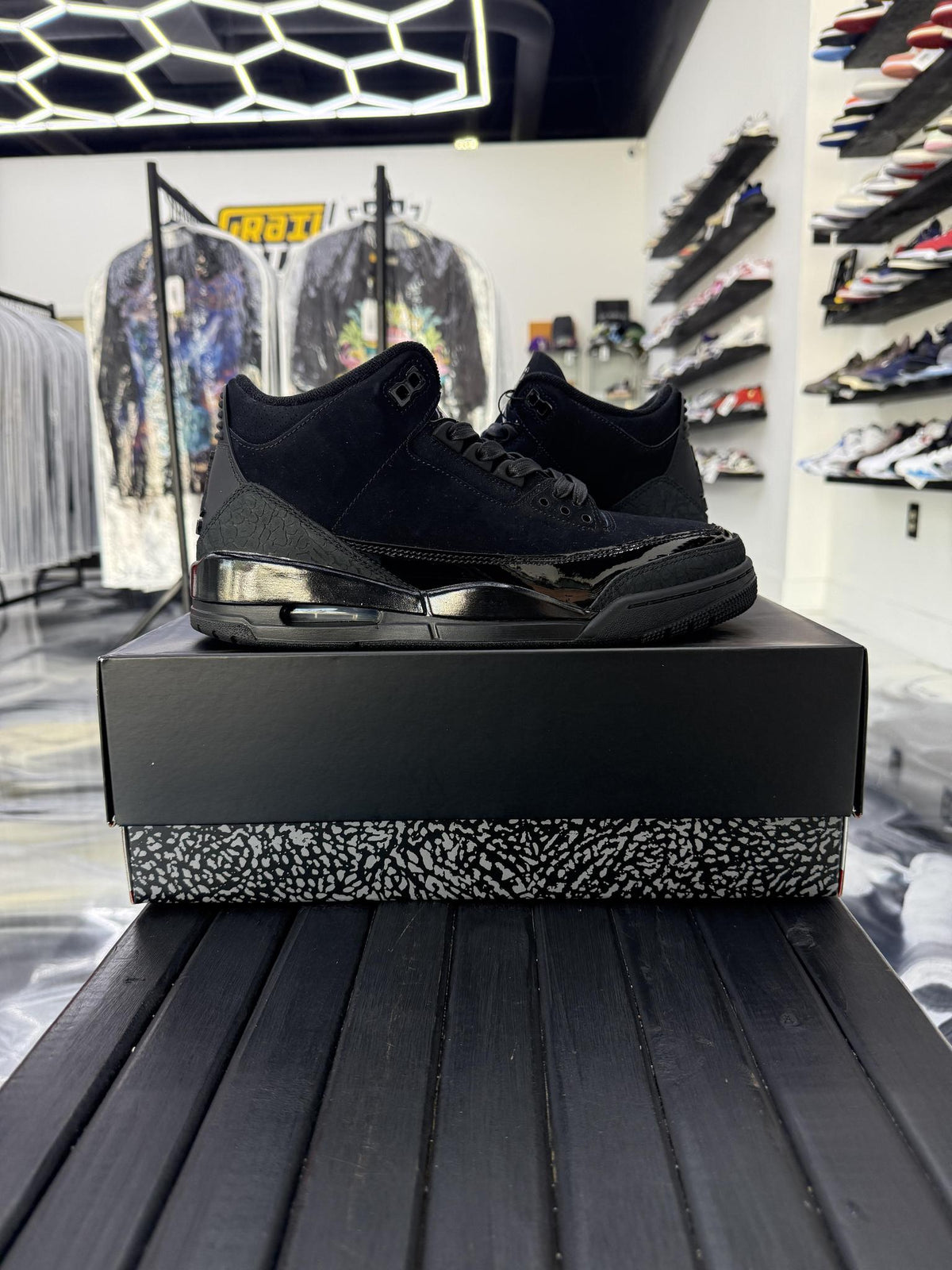 Jordan 3 "Black Cat" Used Size 9