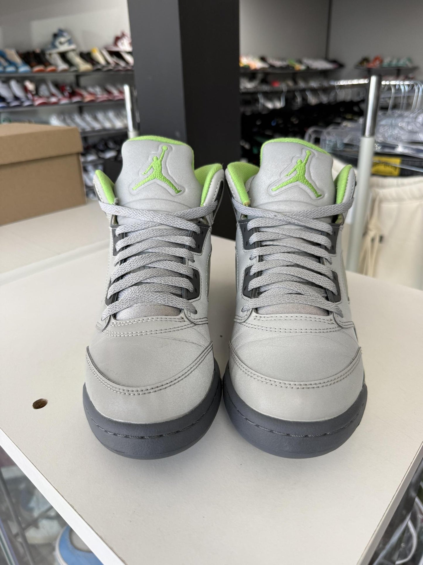 Jordan 5 "Green Bean" Used Size 6Y/7.5W