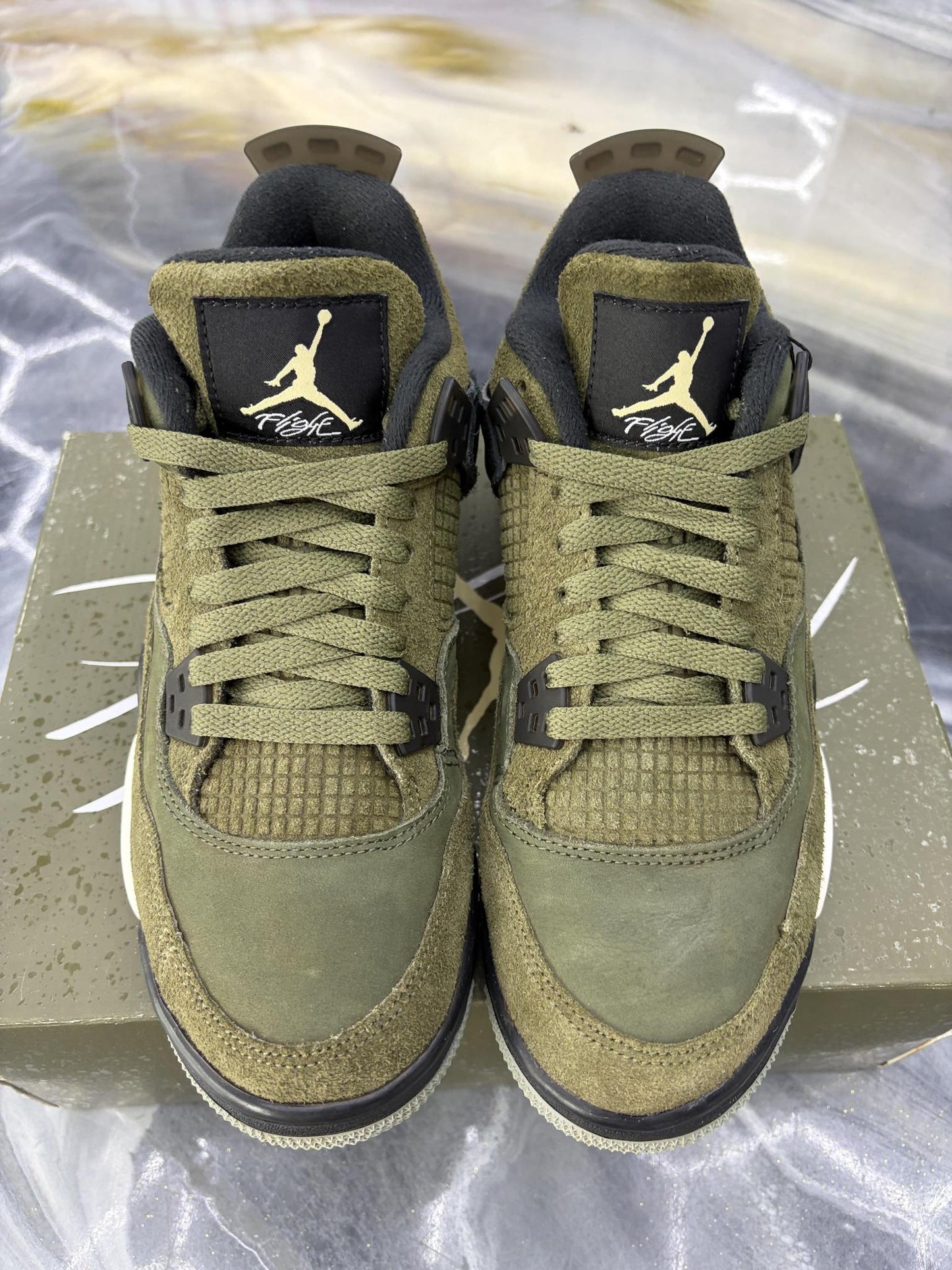 Jordan 4 Craft "Olive" Used Size 7Y/8.5W