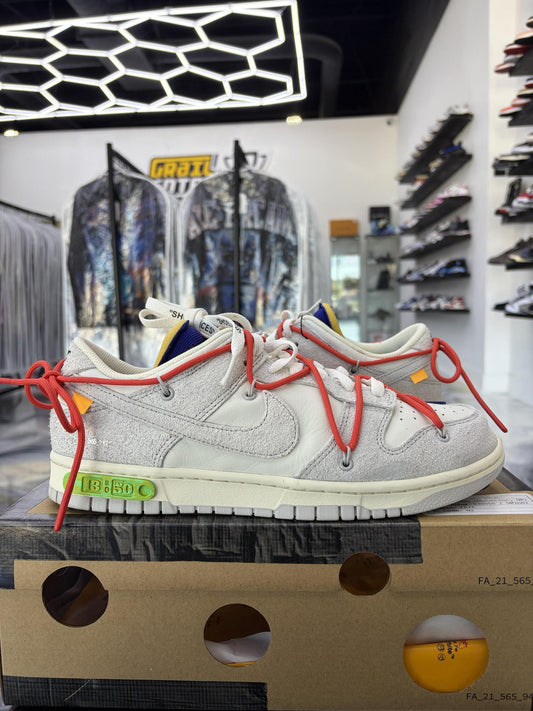 Nike Dunk Low x Off White "Lot 13" Used Size 10.5