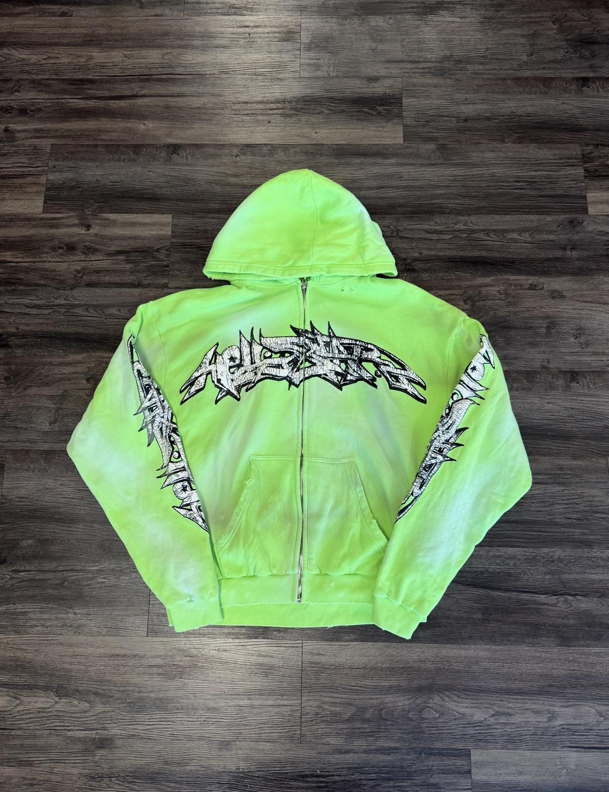 Hellstar Graffiti Zip Up Green Used