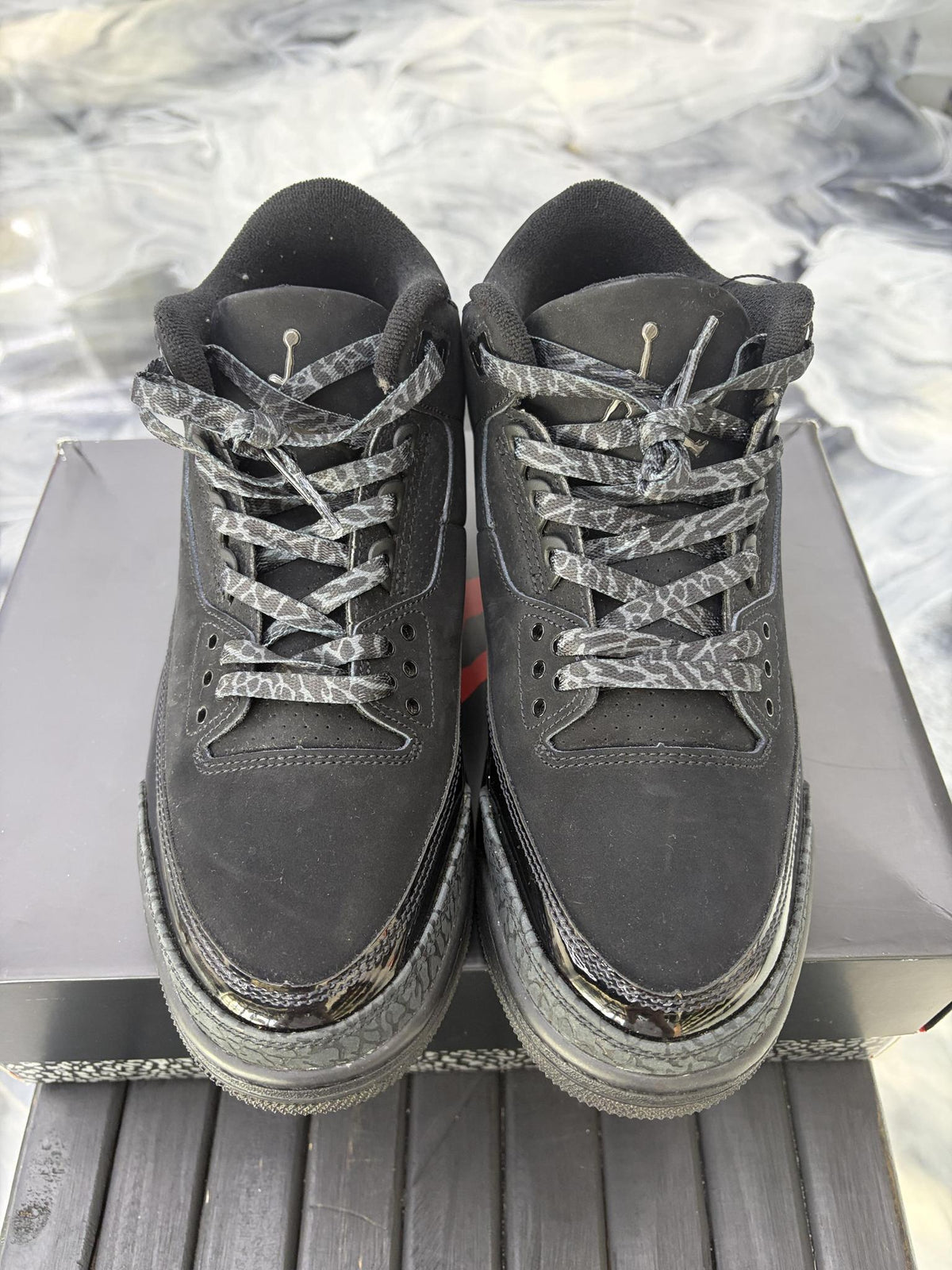 Jordan 3 "Black Cat" Used Size 9