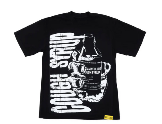 Cough Syrup Warning Tee "Black"