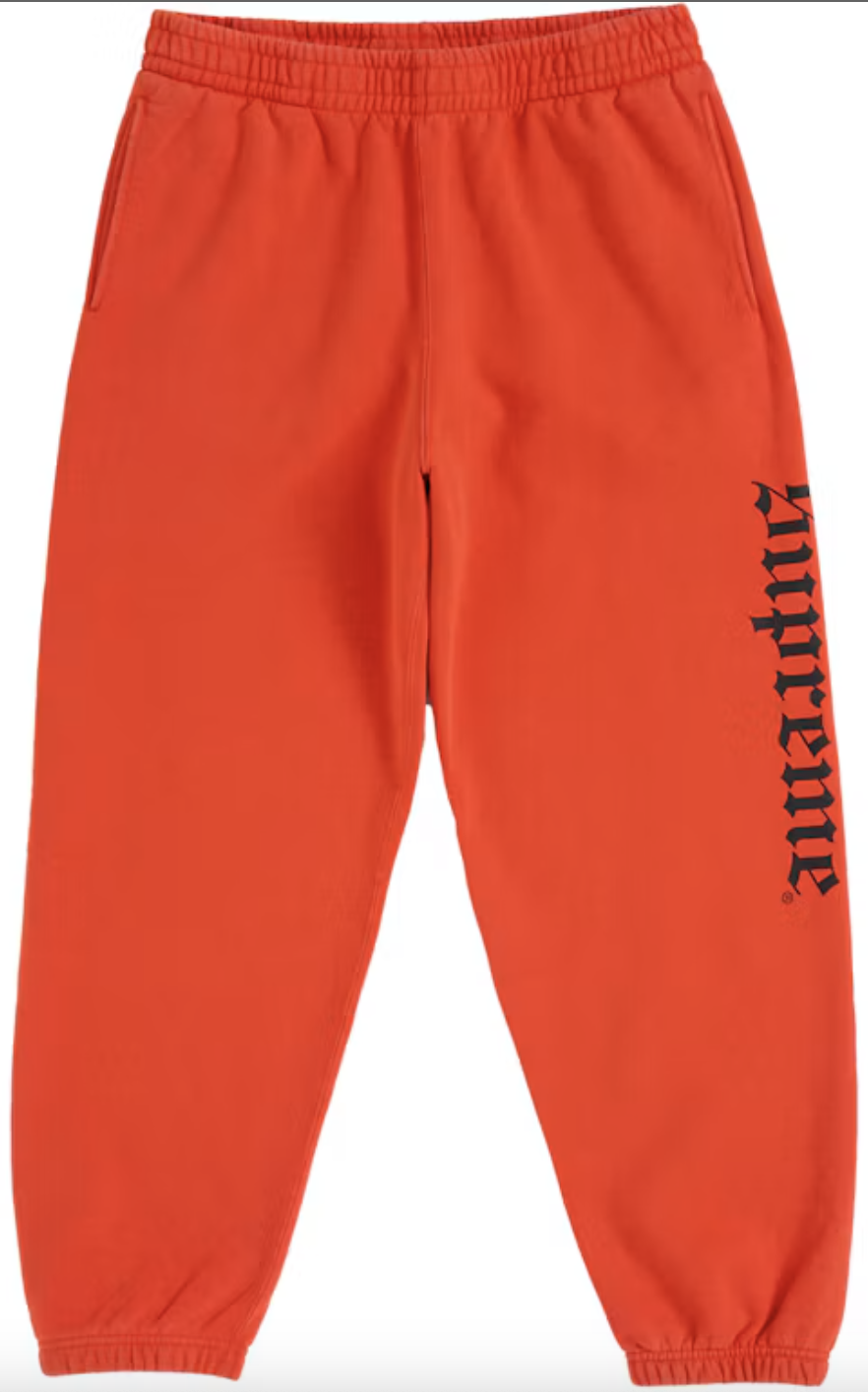 Supreme Old English Sweatpants "Orange"