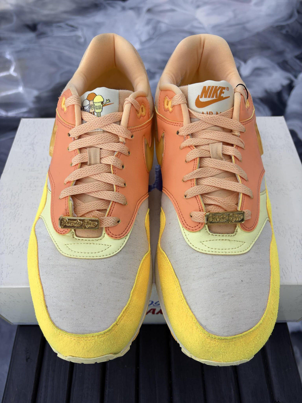 Nike Air Max 1 Puerto Rico "Orange Frost" Used Size 12