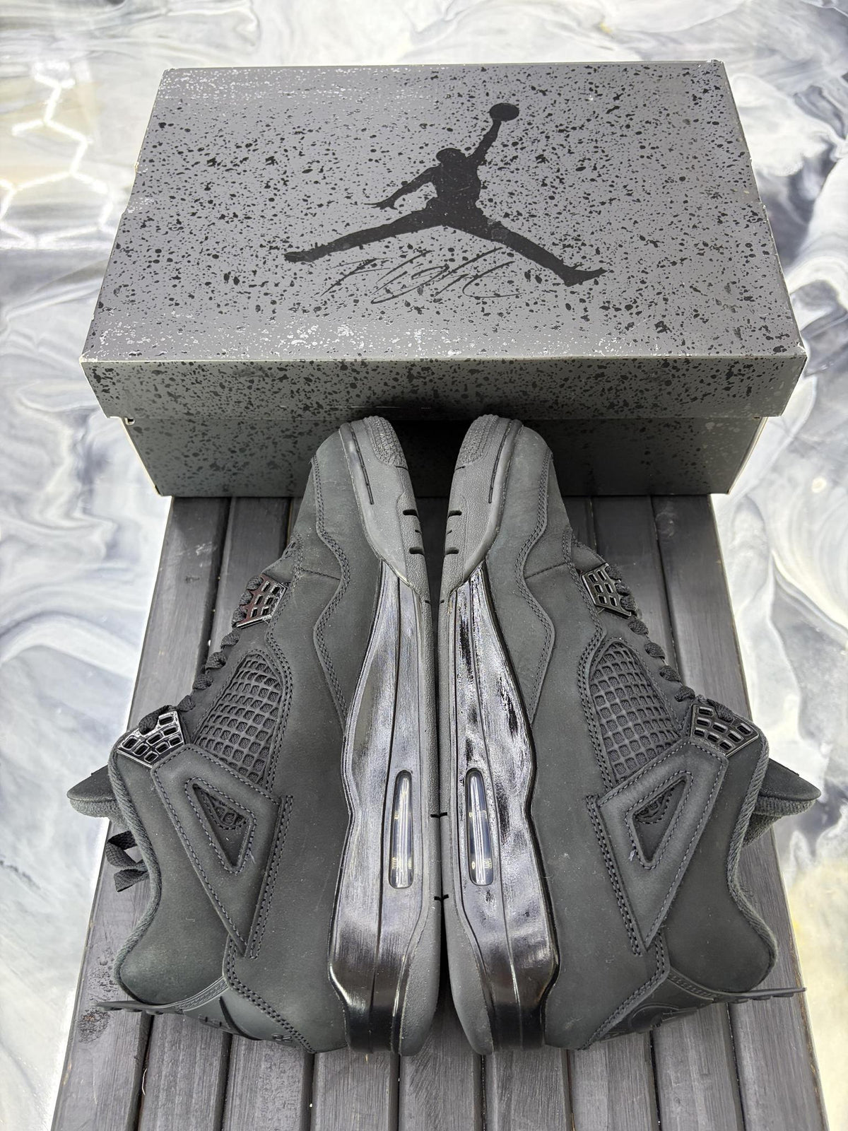 Jordan 4 "Black Cat" Used Size 9.5