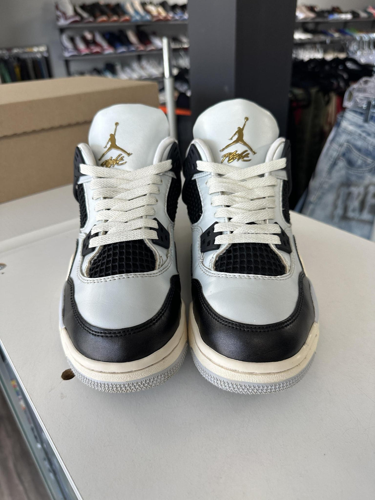 Jordan 4 Platinum Gold Used