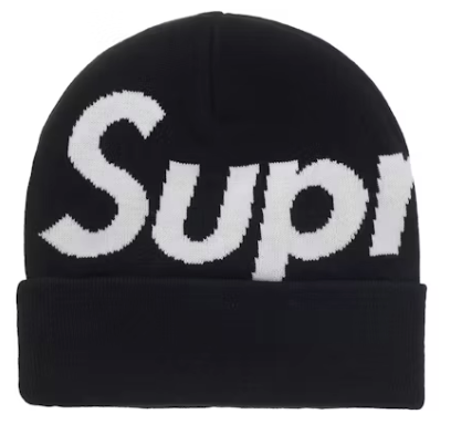 Supreme Big Logo Beanie "Black"