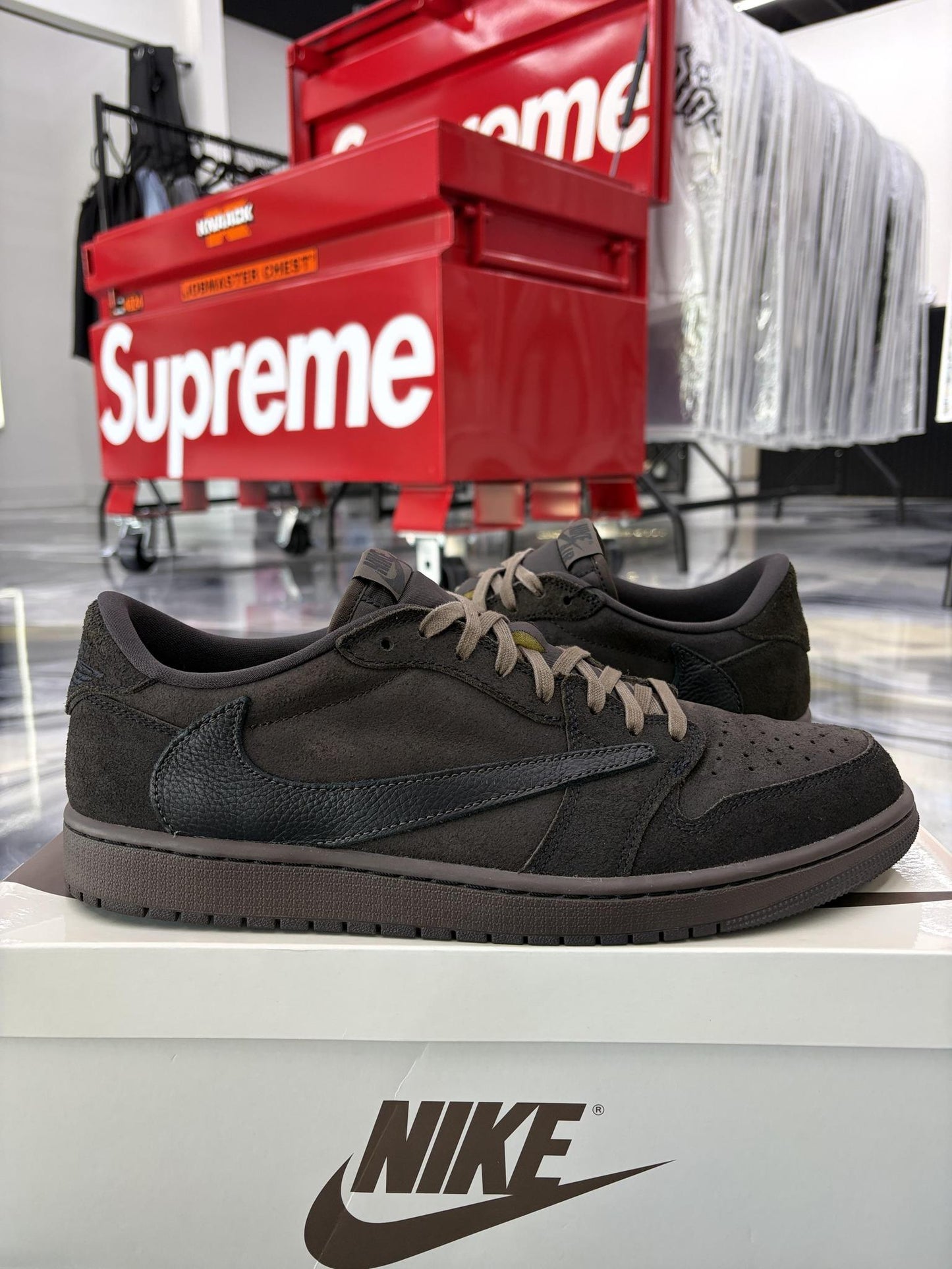 Jordan 1 Low X Travis Scott "Velvet" Used Size 13