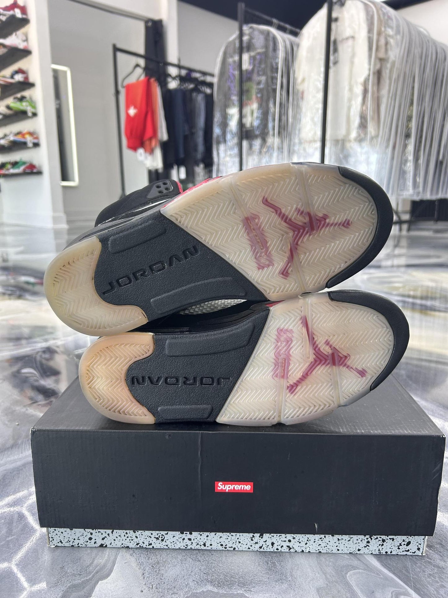 Jordan 5 Supreme "Black" Used Size 9