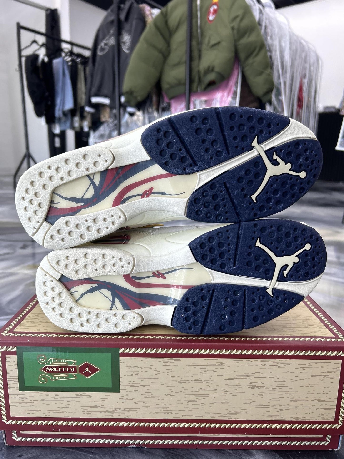 Jordan 8 "Solefly" Used Size 9