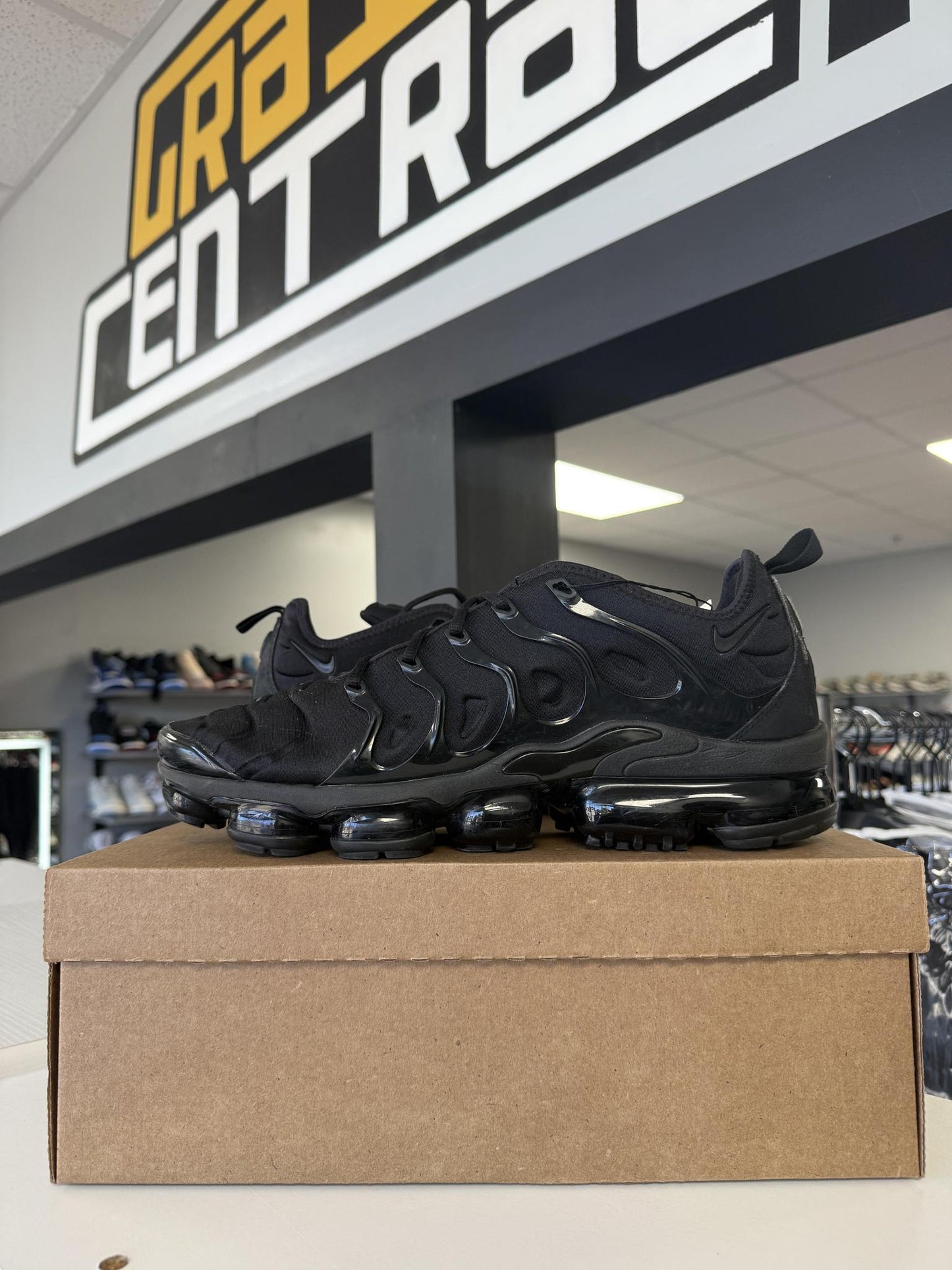 Nike VaporMax Plus "Triple Black" Used Size 12