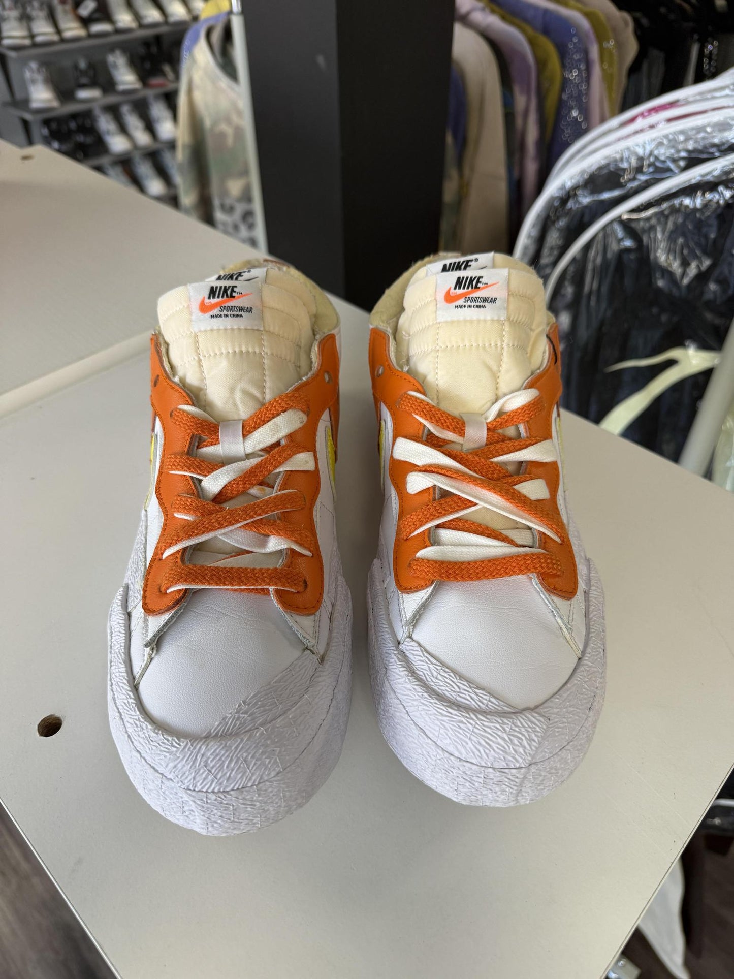 Nike Blazer Low x Sacai "Yellow Orange" Used Size 9.5