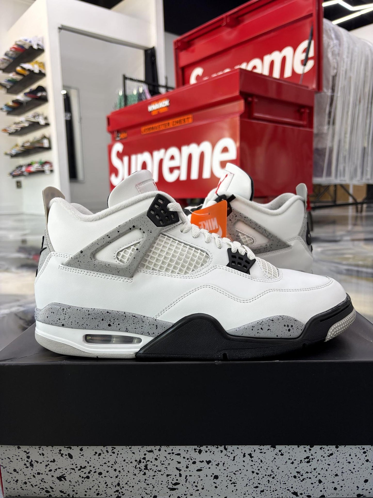 Jordan 4 "White Cement" Used Size 12