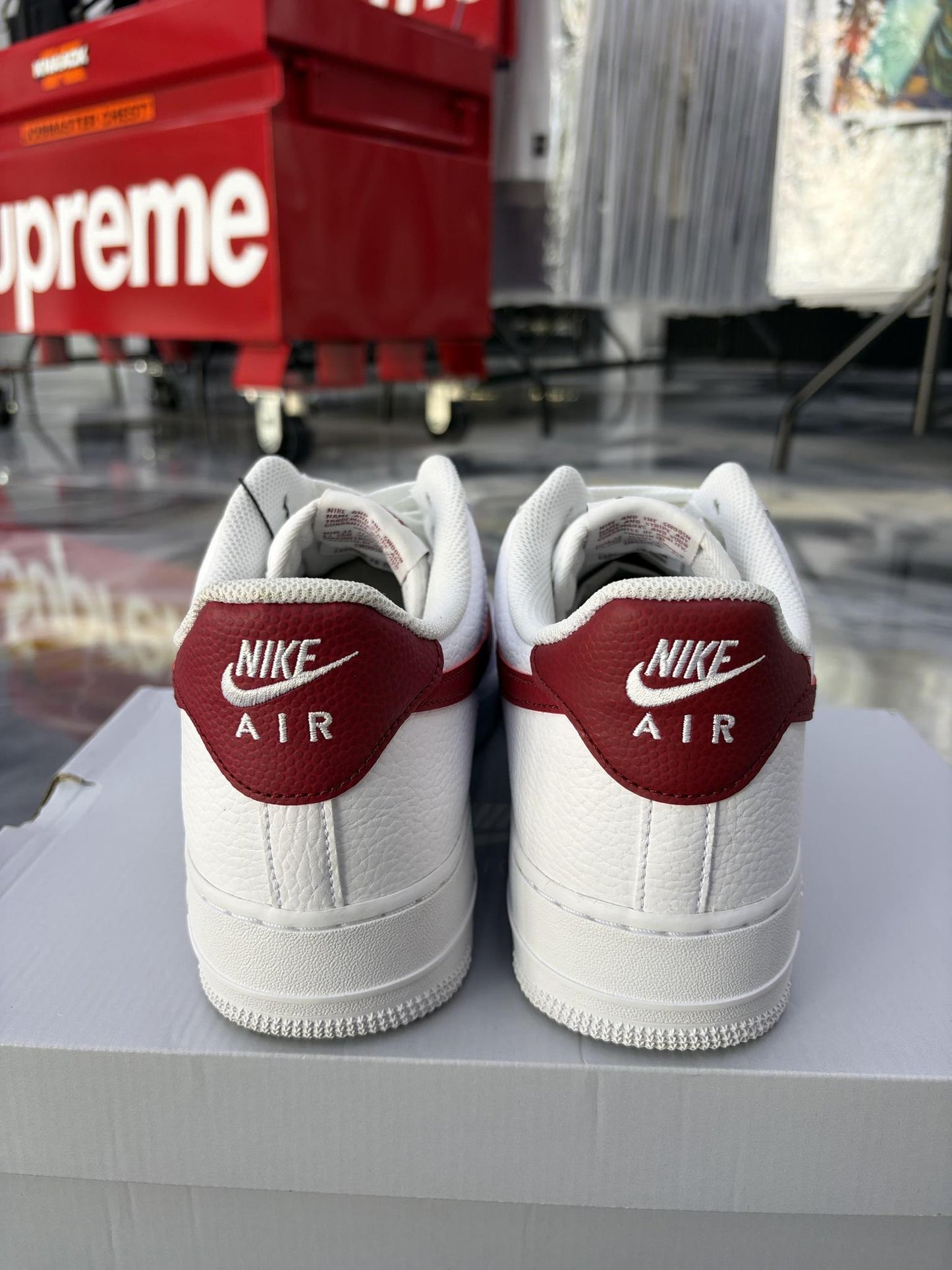 Nike Air Force 1 Low "White Red" Used Size 12