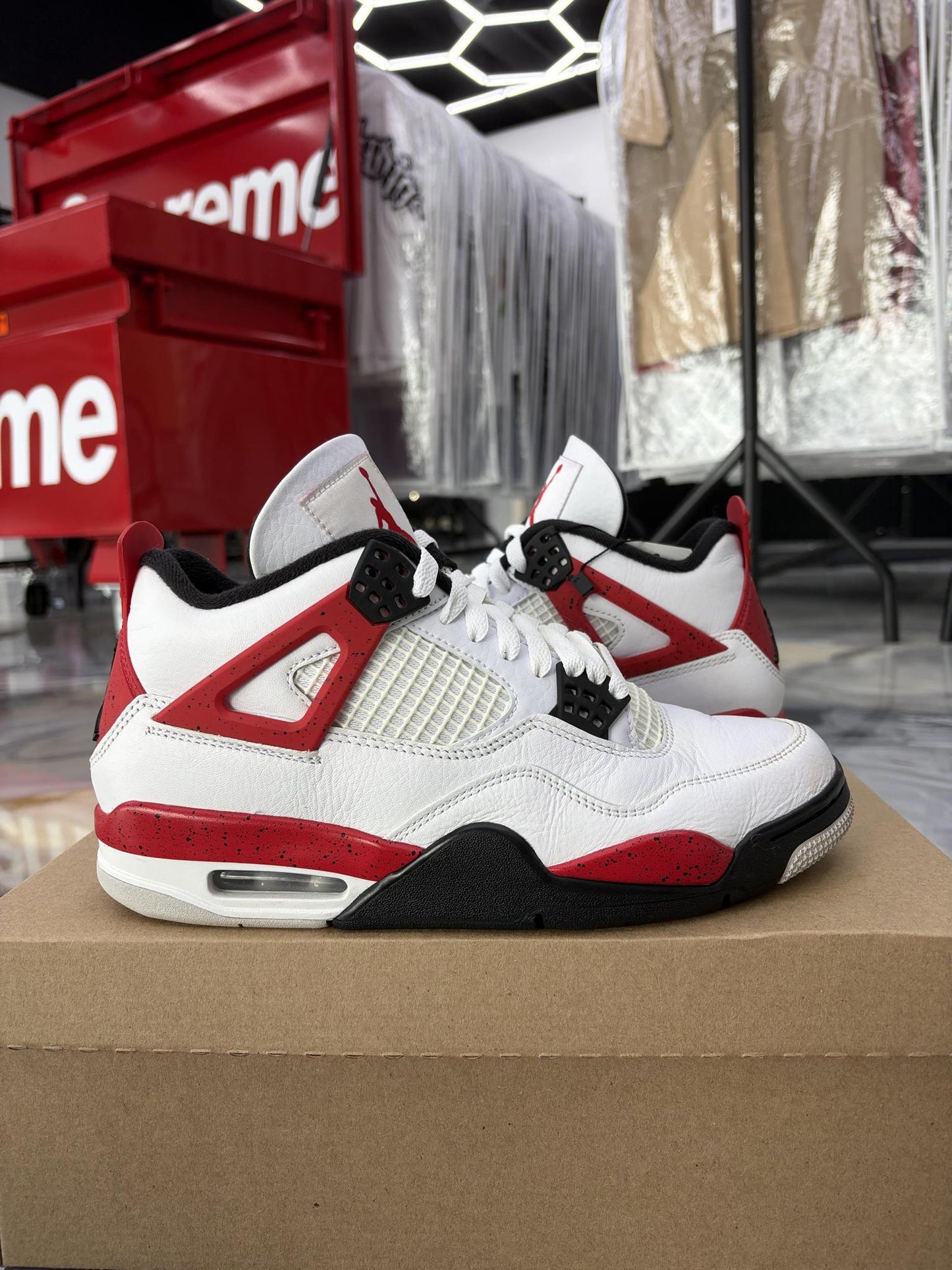 Jordan 4 "Red Cement" Used Size 8