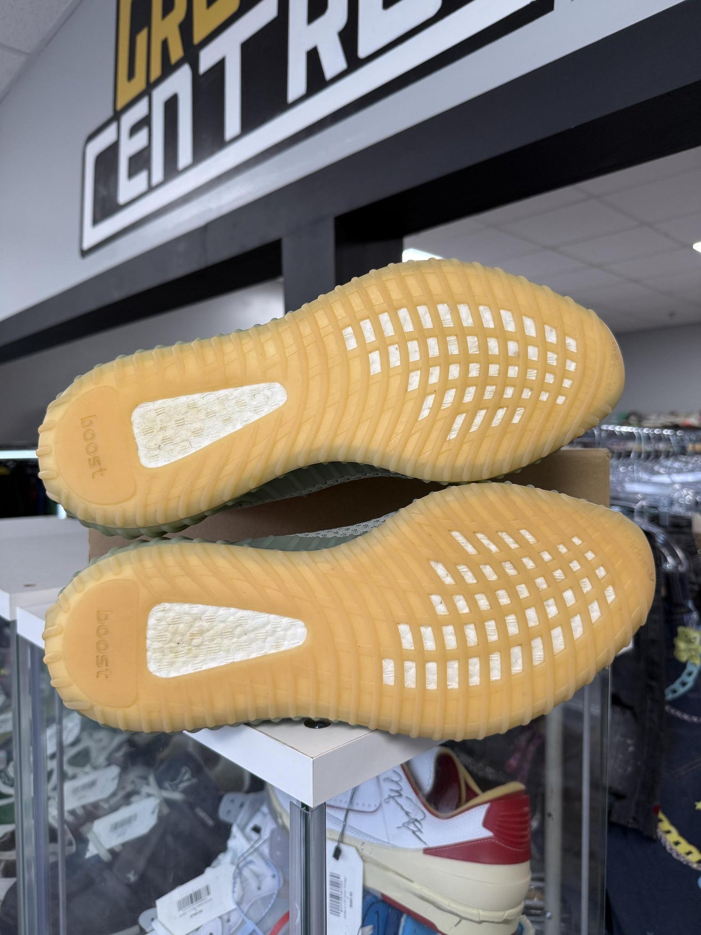 Yeezy 350 V2 "Desert Sage" Used Size 14