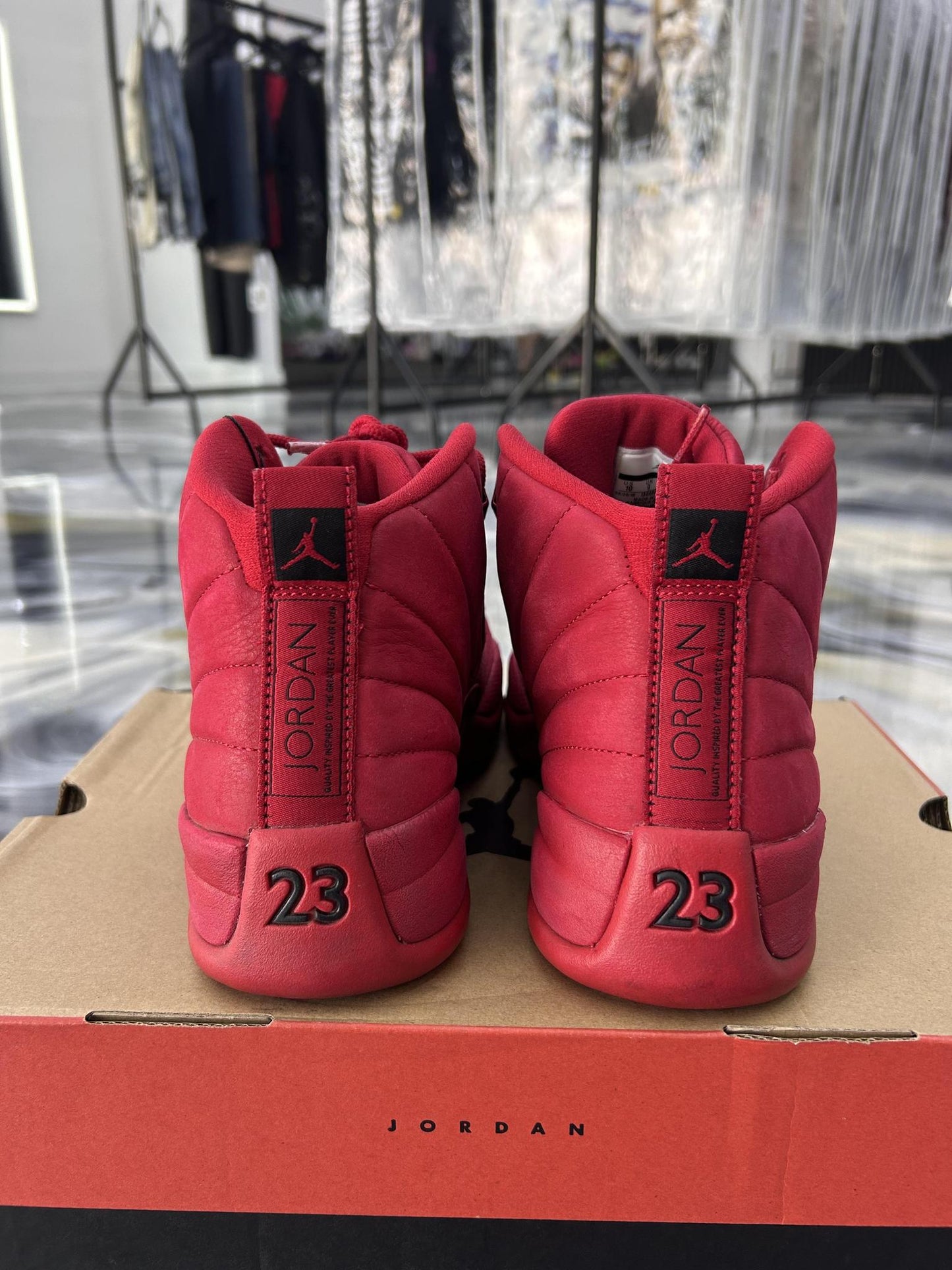 Jordan 12 "Red Suede" Used Size 10