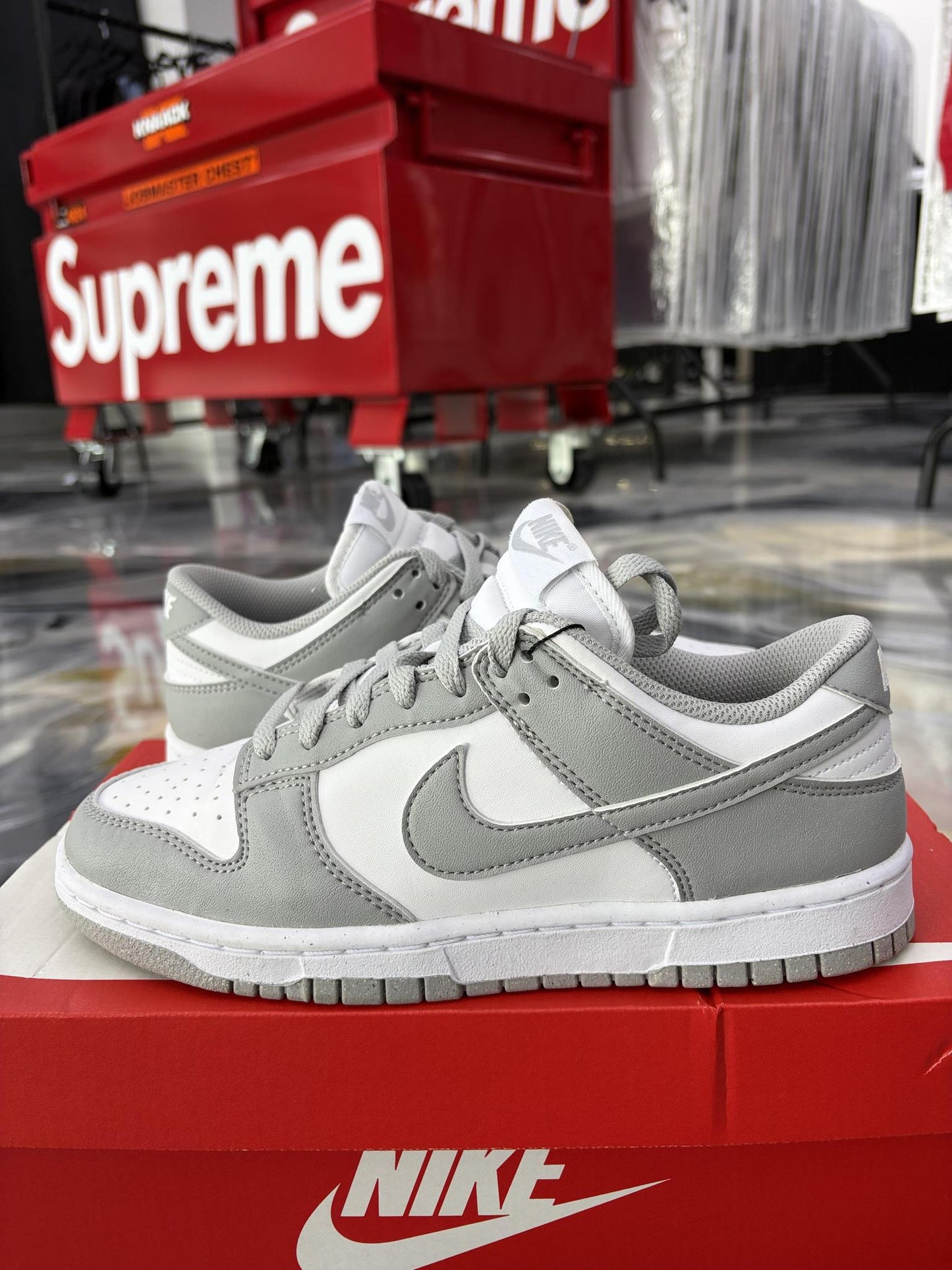 Nike Dunk Low "Light Smoke Grey" Used Size 7Y/8.5W
