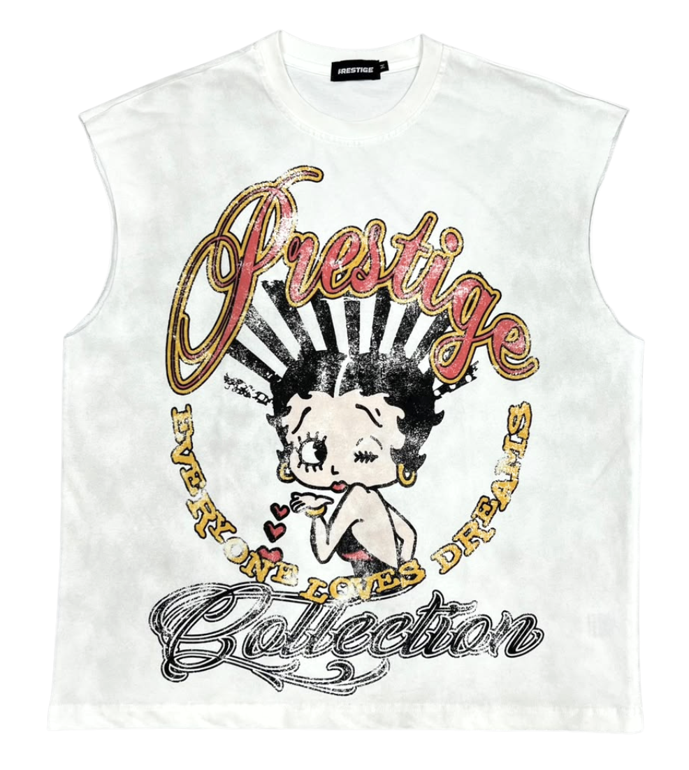 Prestige Betty Boop Sleeveless Tee "White"