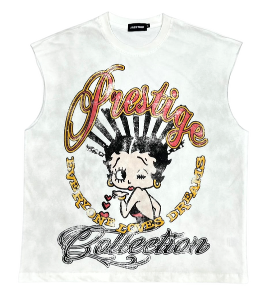 Prestige Betty Boop Sleeveless Tee "White"