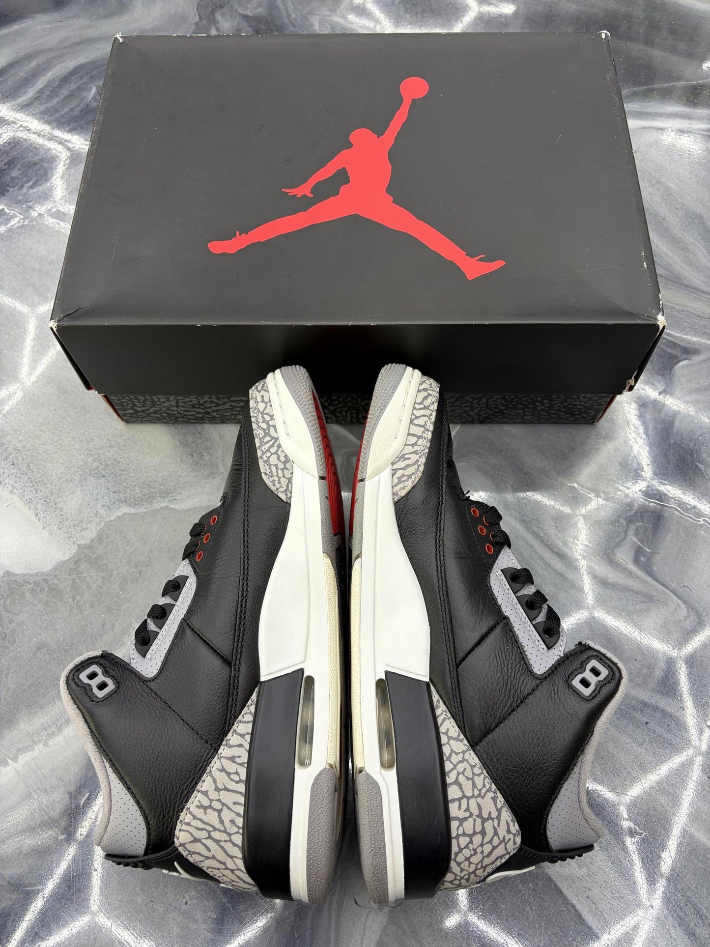 Jordan 3 "Black Cement" Used Size 8.5