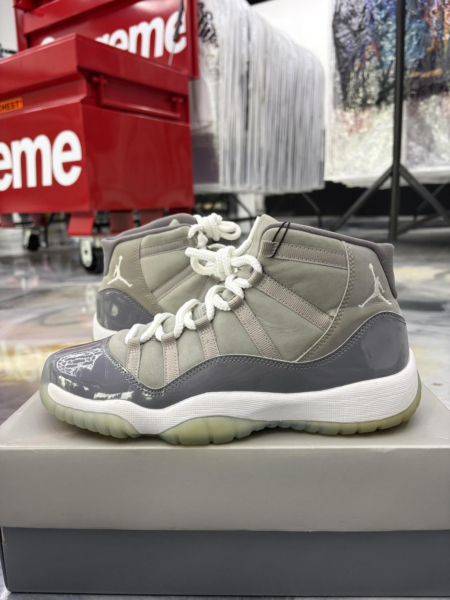 Jordan 11 "Cool Grey" Used Size 7Y/8.5W