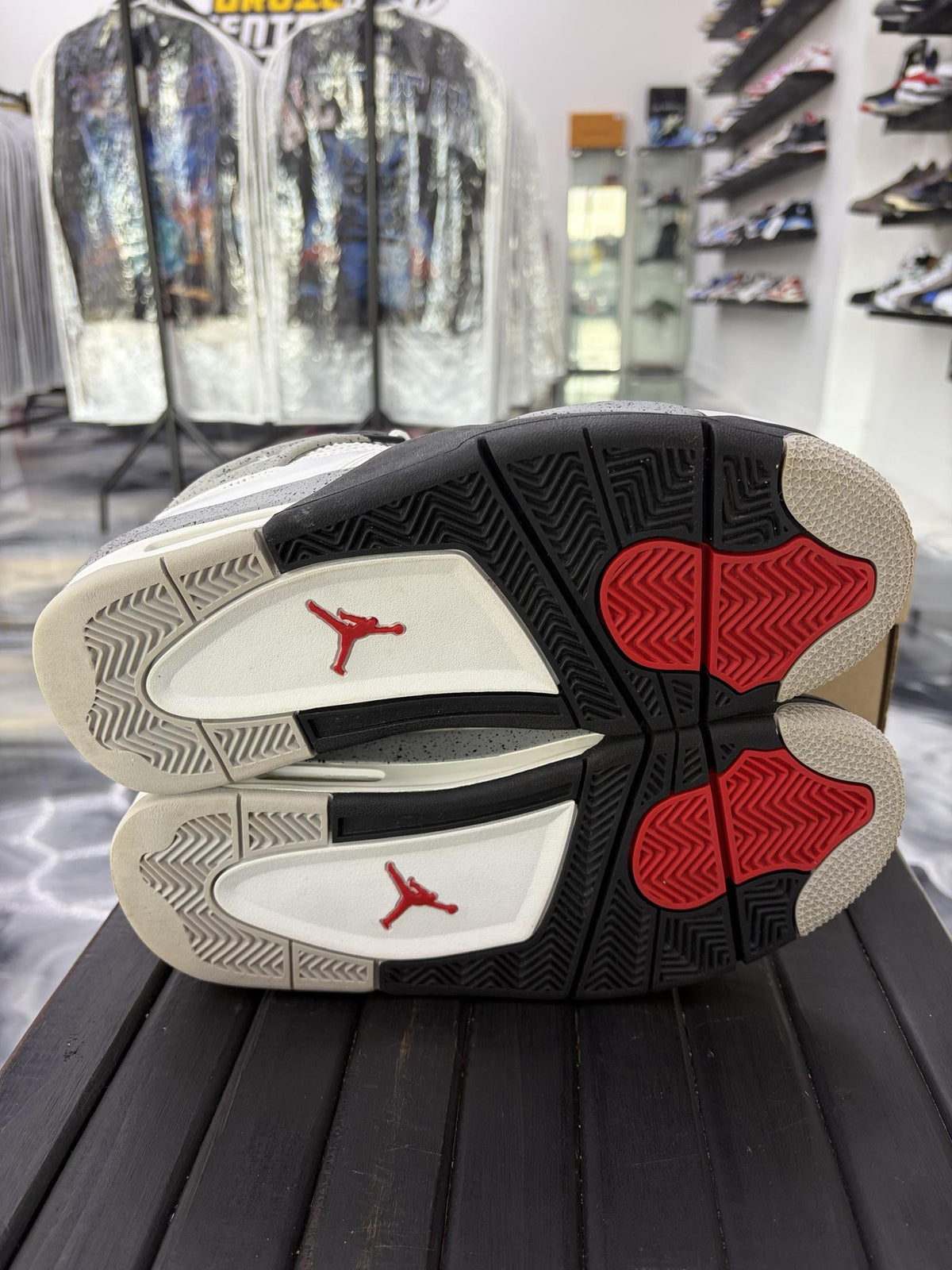 Jordan 4 "White Cement" Used Size 7Y/8.5W
