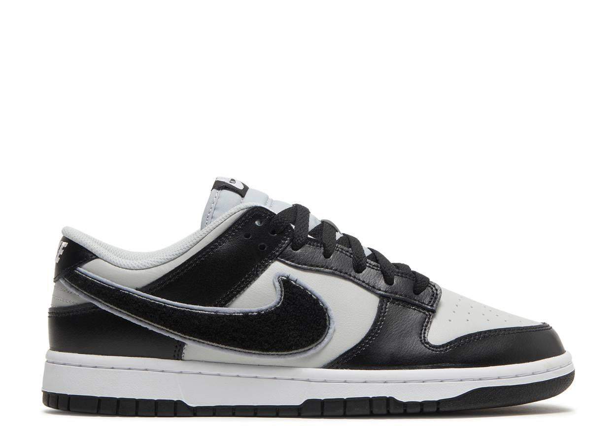 Nike Dunk Low Chenille Swoosh "Black Grey Fog"
