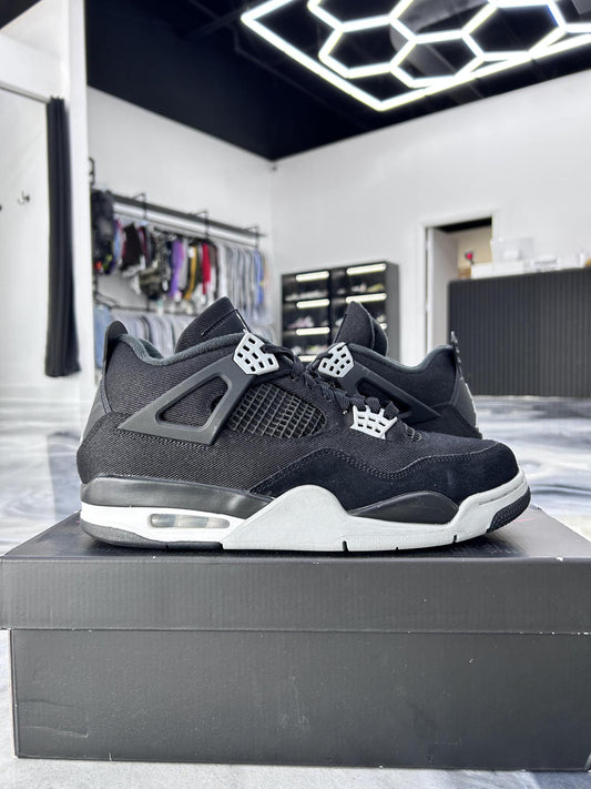Jordan 4 "Black Canvas" Used Size 10