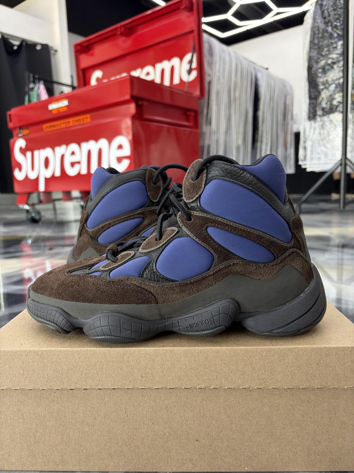 Yeezy 500 High "Brown Blue" Used Size 9.5
