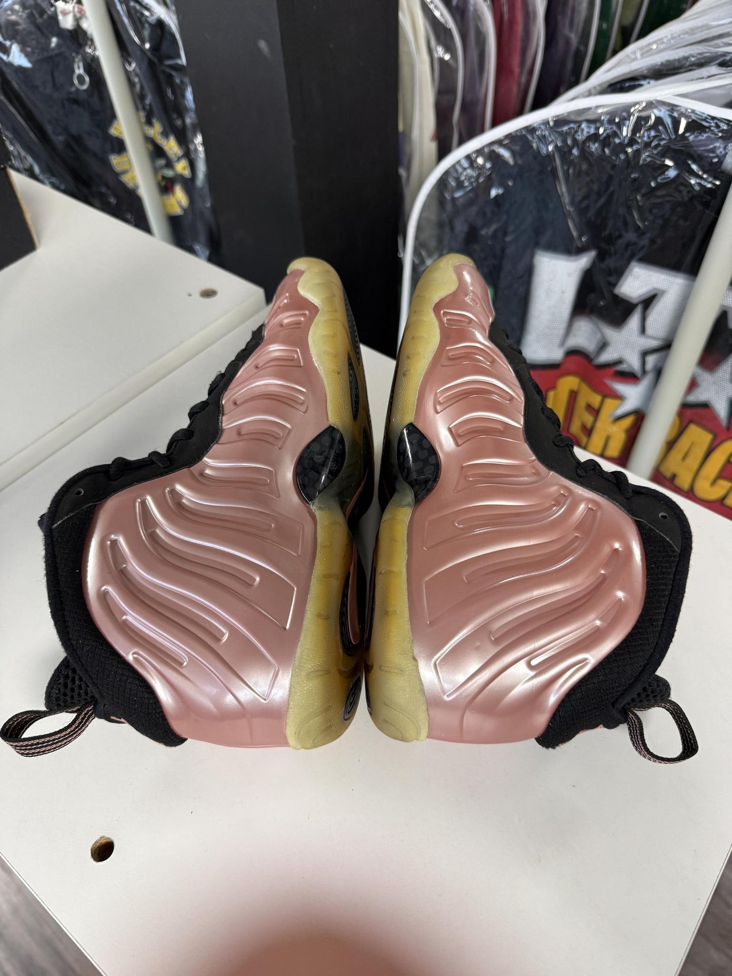 Nike Foamposite "Rust Pink" Used Size 7Y/8.5W