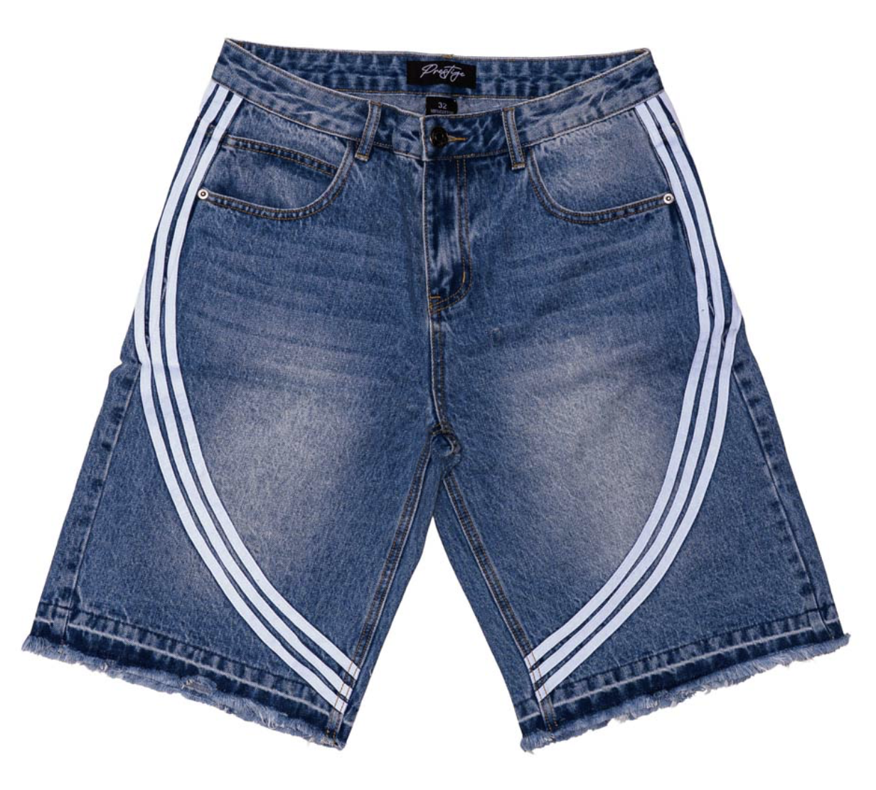 Prestige Striped Jorts "Blue"