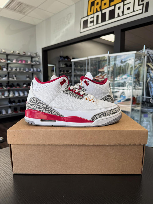 Jordan 3 "Cardinal" Used Size 8.5