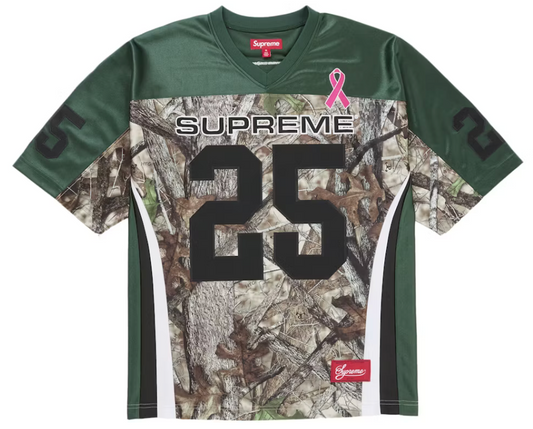 Supreme Breast Cancer Awareness Football Jersey "Green Camo"