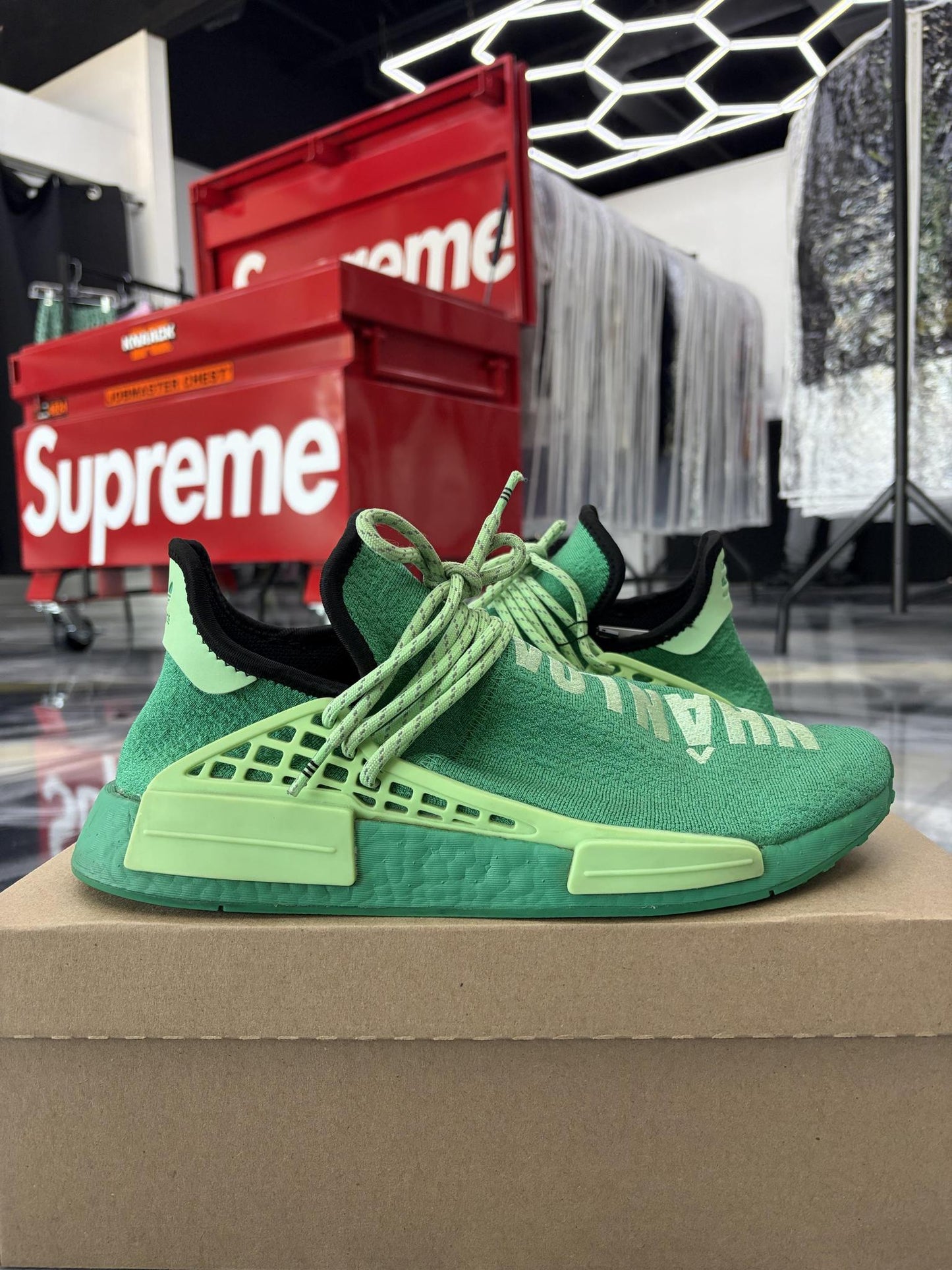 Adidas Human Race NMD "Green" Used Size 10