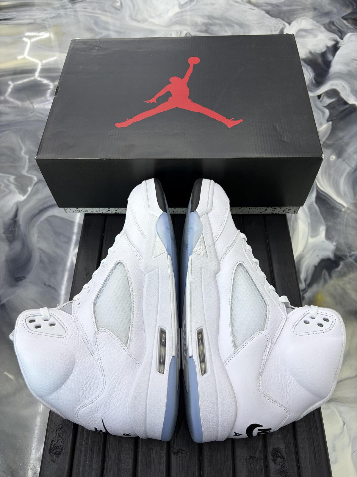 Jordan 5 "White Metallic" Used Size 13