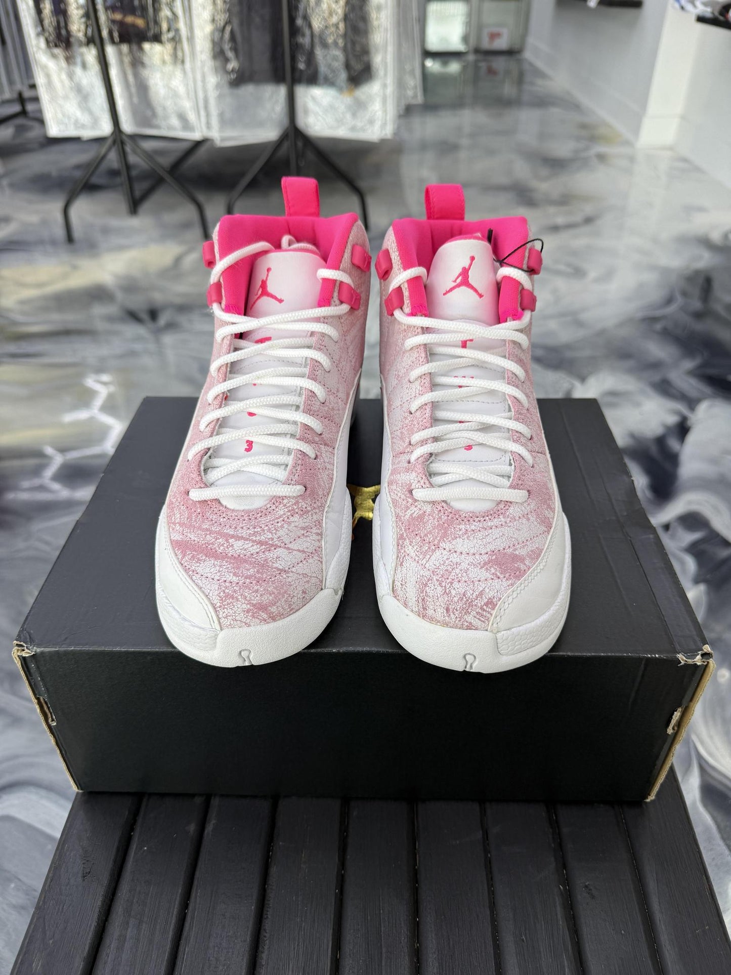 Jordan 12 "Arctic Pink" Used Size 6Y/7.5W