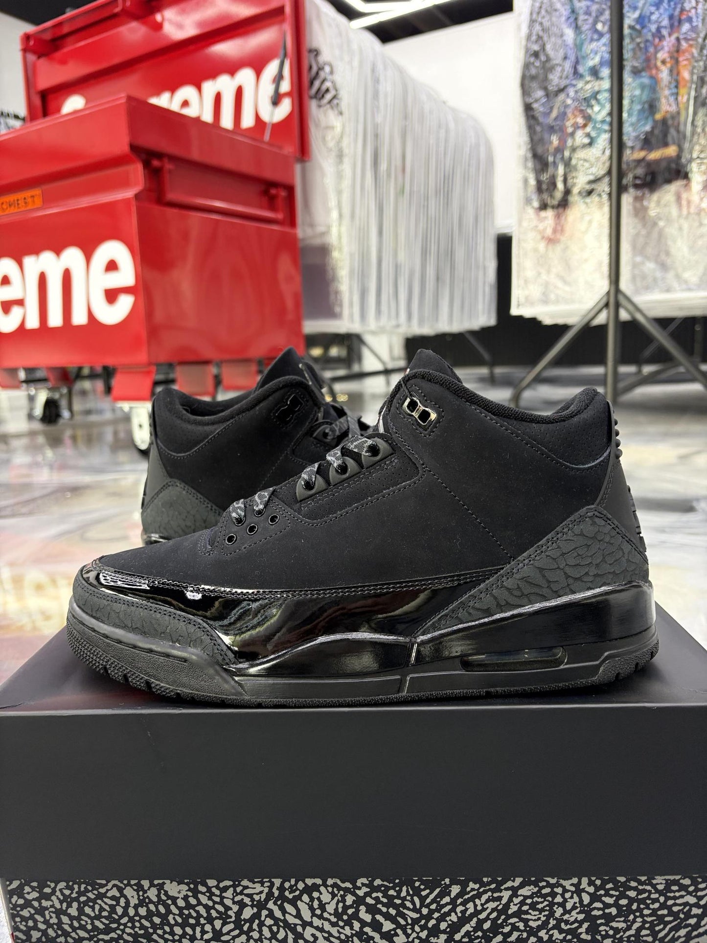 Jordan 3 "Black Cat" Used Size 10