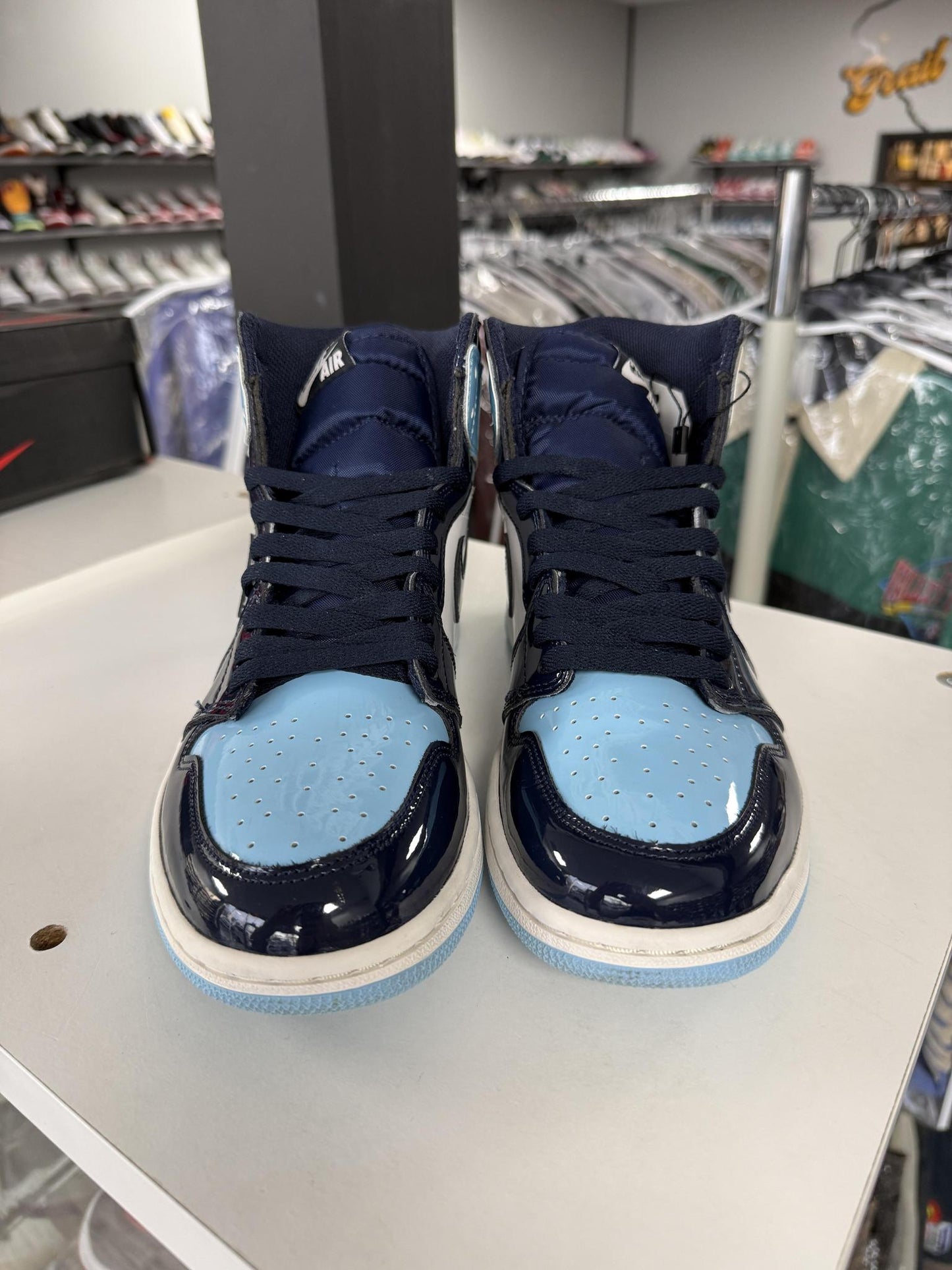 Jordan 1 "UNC Patent" Used Size 7.5