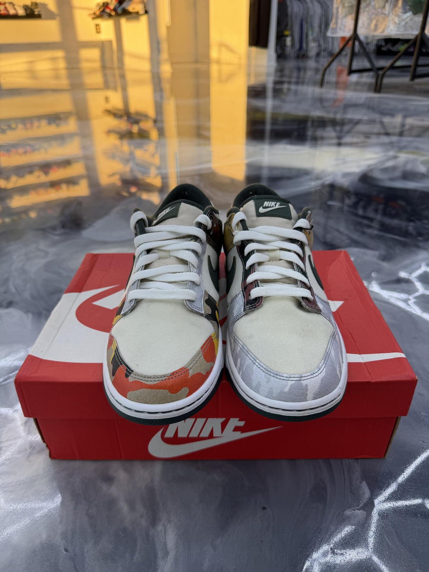 Nike Dunk Low "Camo" Used Size 9.5