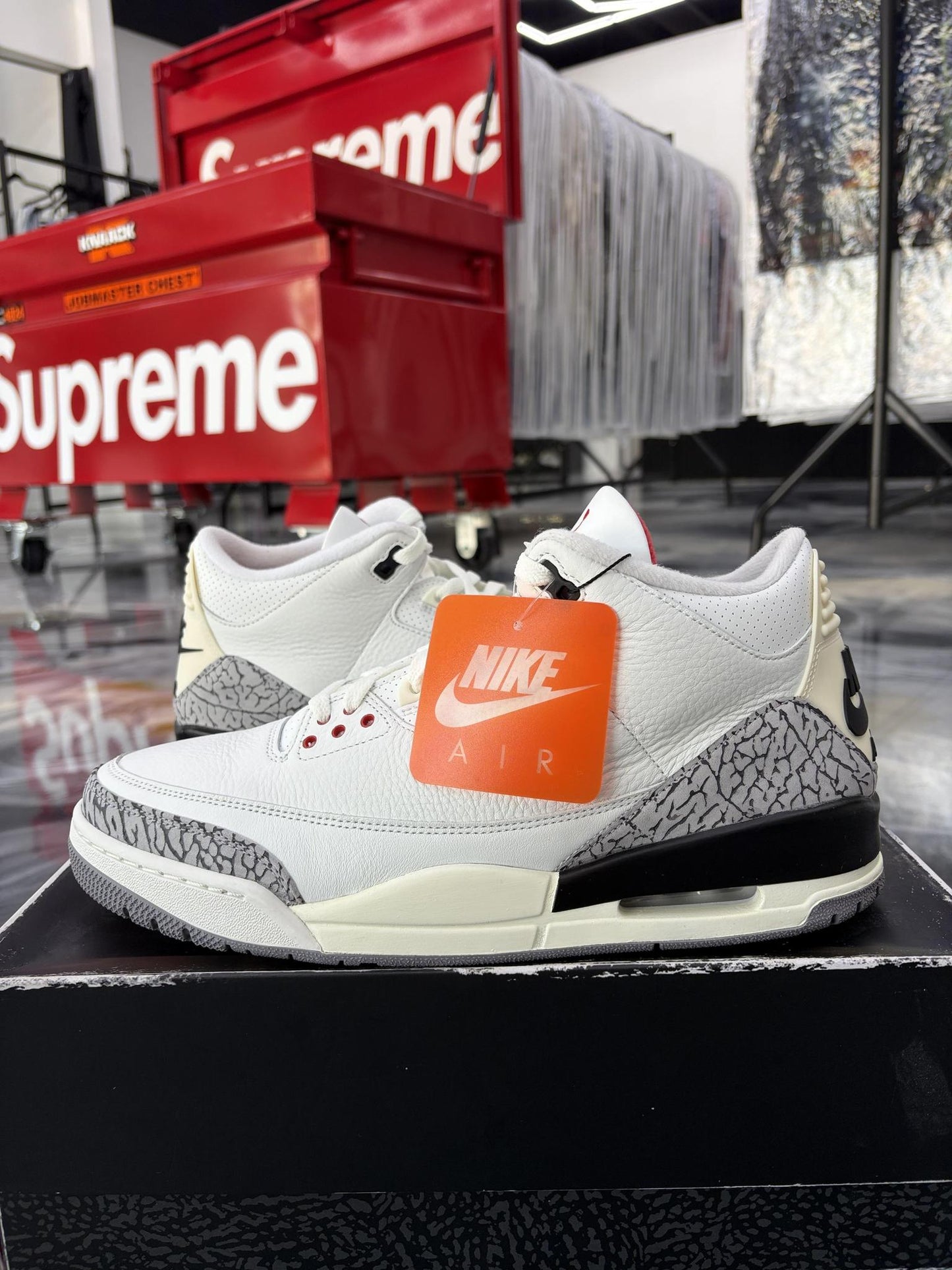 Jordan 3 "White Cement Reimagined" Used Size 12