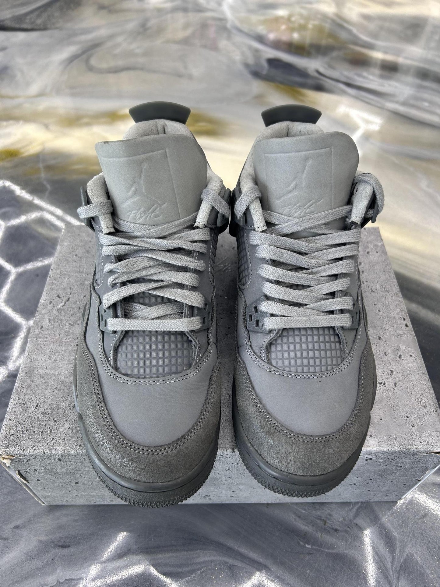 Jordan 4 "Wet Cement" Used Size 7Y/8.5W